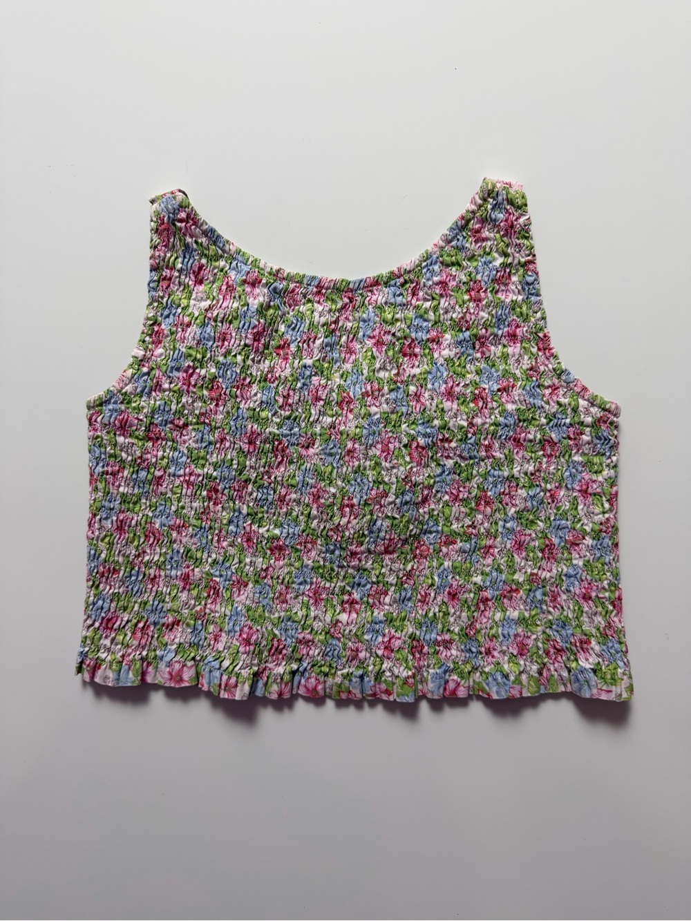 GAP 100% Cotton Smocked Floral Top, Size Girl’s S